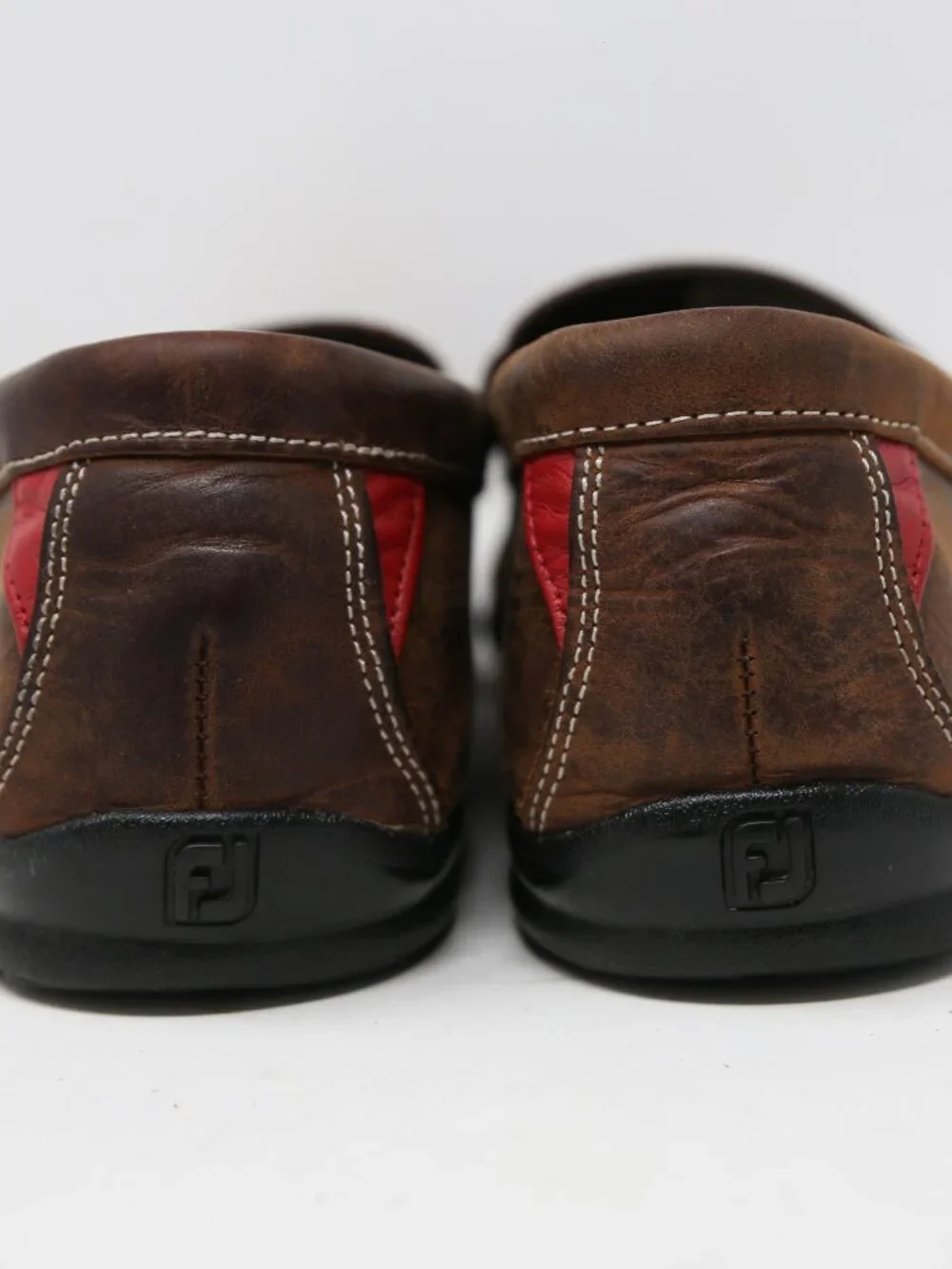 Footjoy Club Casual Penny Loafer Shoes Mens Size 9 Brown Leather 79011 Near MINT